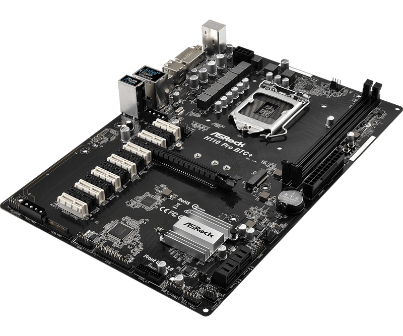 ASRock H110 PRO BTC+ 1151 Motherboard Supports 13 Graphics Cards - UK Mining
