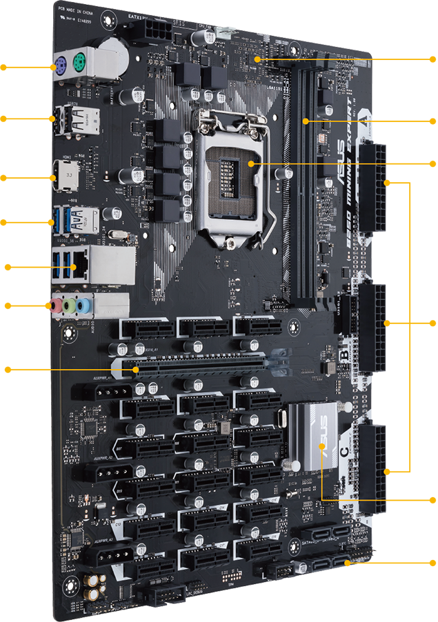 ASUS B250 MINING EXPERT DDR4 • LGA 1151 •19 GPU Motherboard - UK Mining