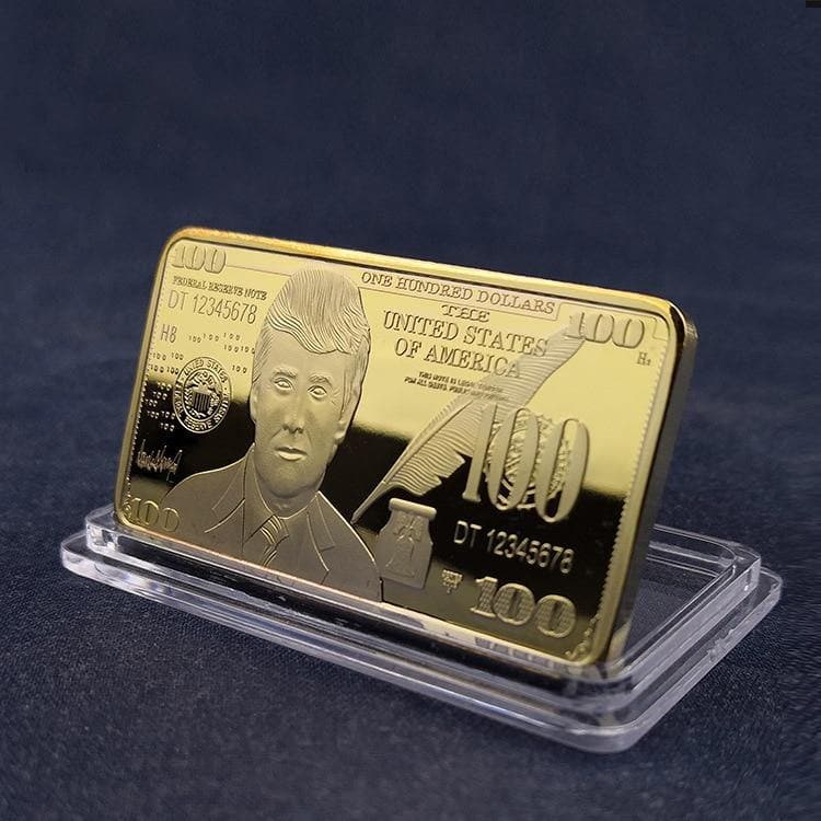 Trump 100 US Dollar Gold Bar Collectible - UK Mining
